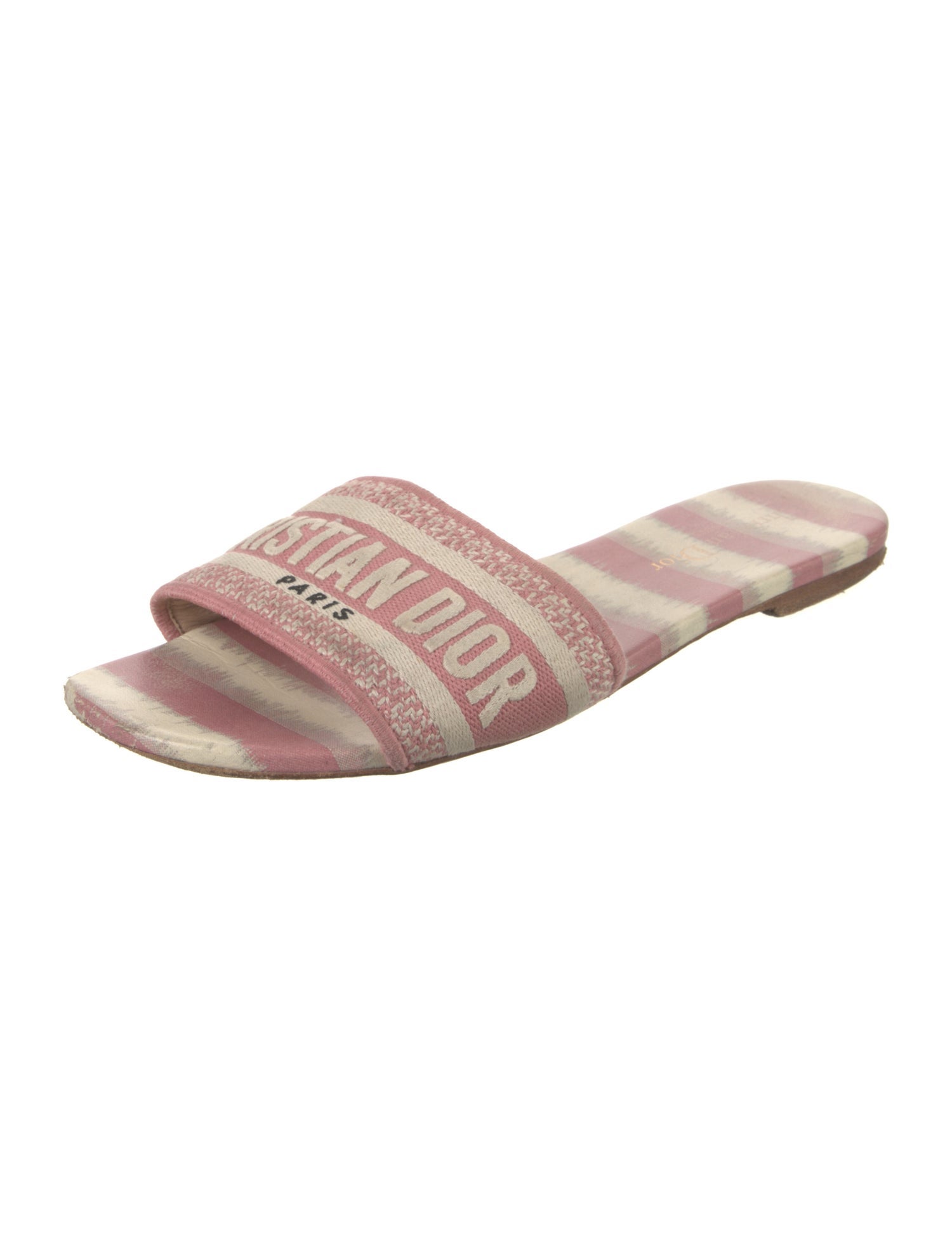 Christian Dior Canvas Printed Slides
